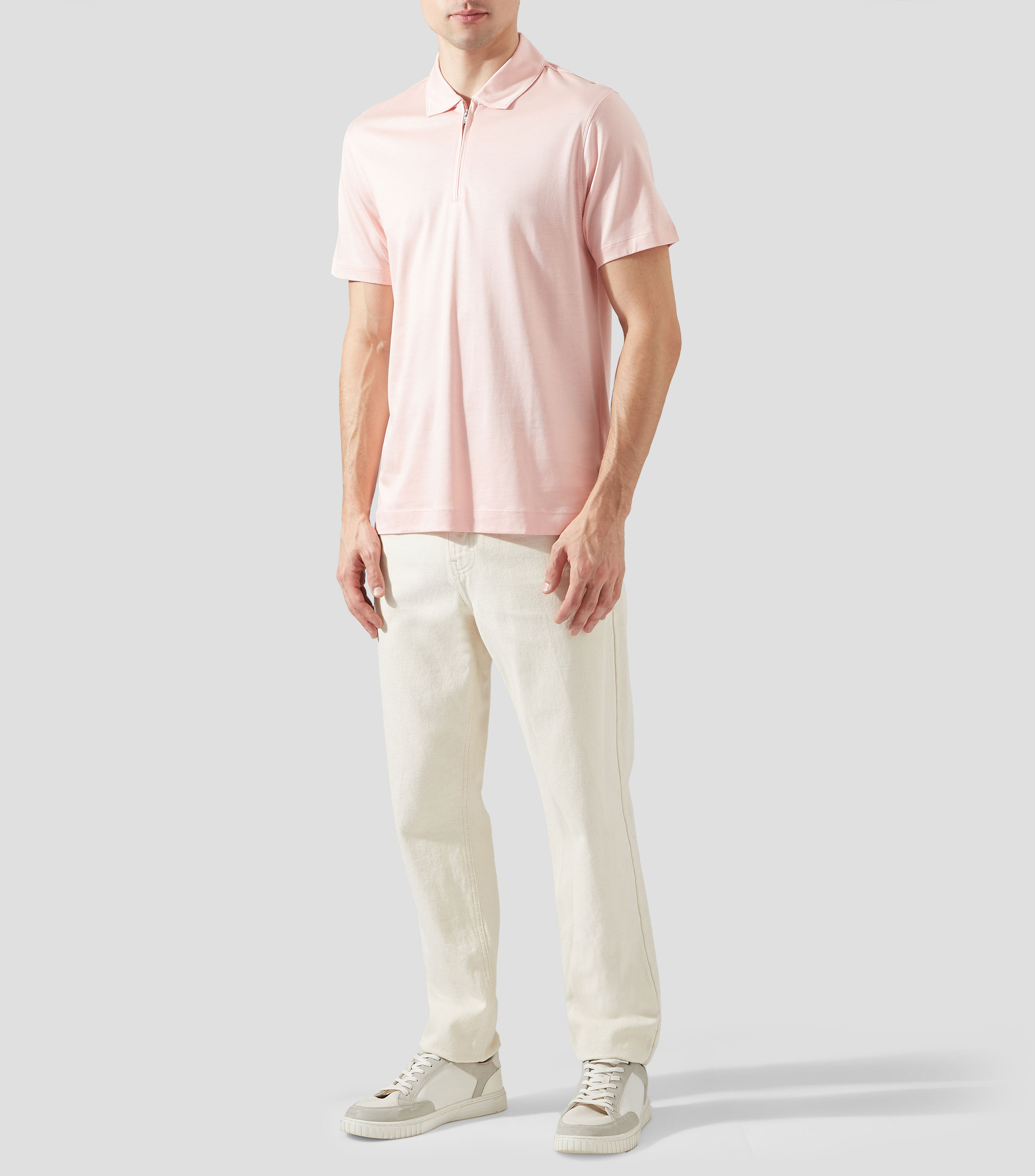 Playera Tipo Polo Manga Corta Liso Hombre